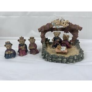 Nativity Holy Family Christmas Bear Crèche 7 Piece